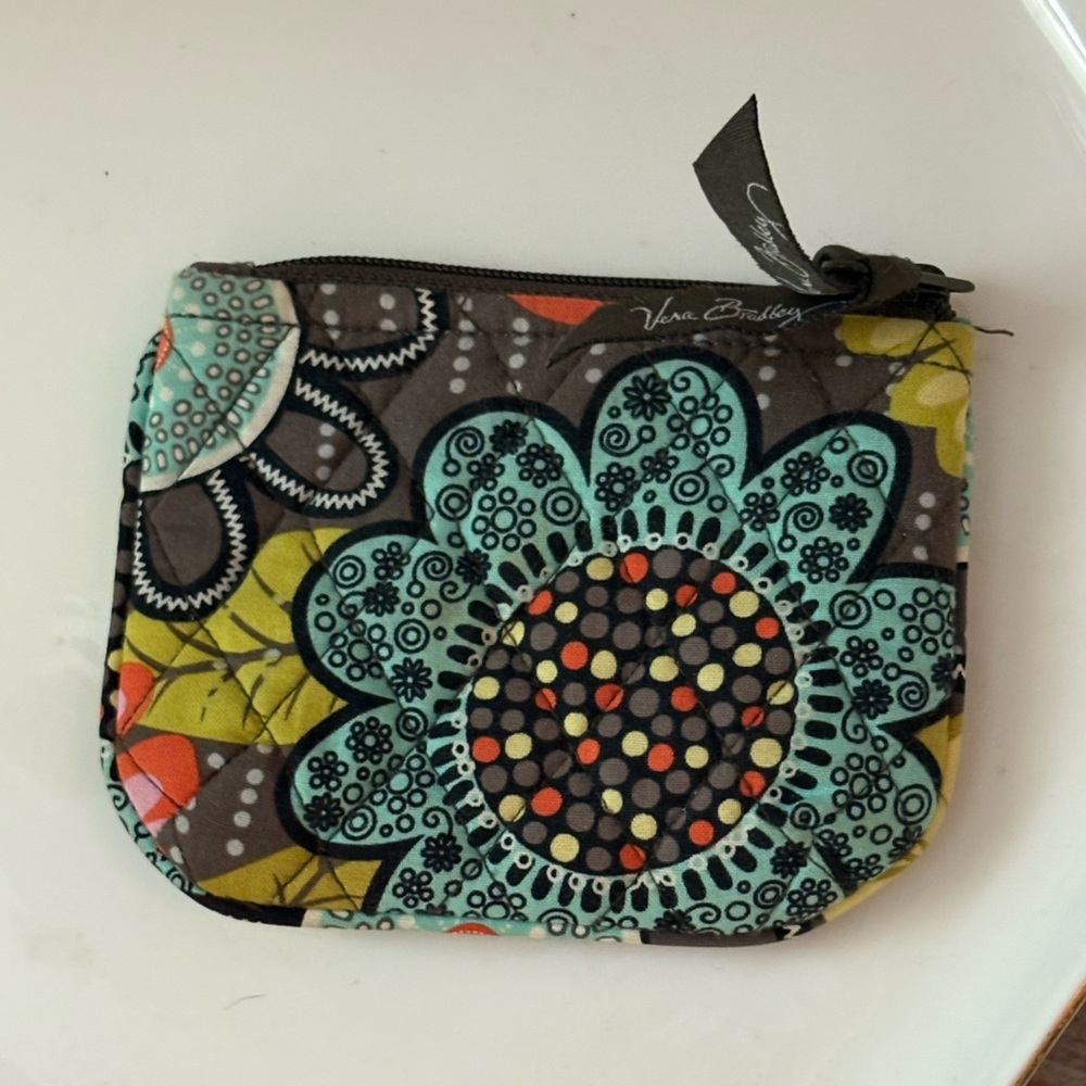 Vera Bradley Flower Shower Quilted Zip Pouch